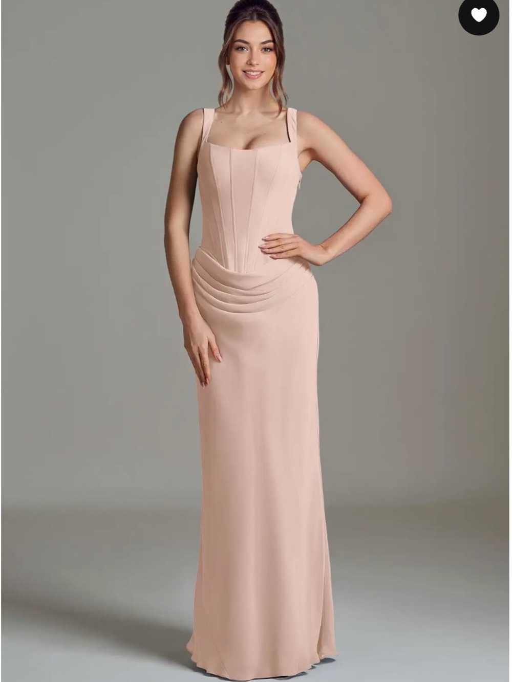 Azazie Niamh English Rose Chiffon Dress